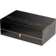 Eleganckie pudełko prezentowe czarne 33x21x10cm