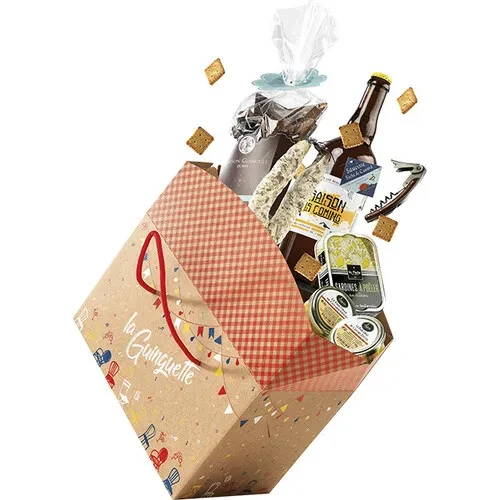 Duże pudełko prezentowe na delikatesy 33x18.5x20cm do pakowania eleganckich zestawów