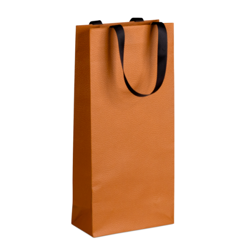 brązowa złota torebka na 2 wina 18x9x39cm SB734-2B