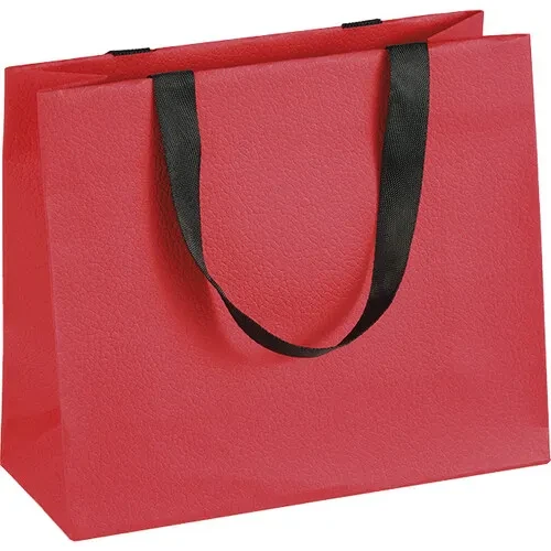 czerwona torebka na prezent 25.5x10x21.5cm