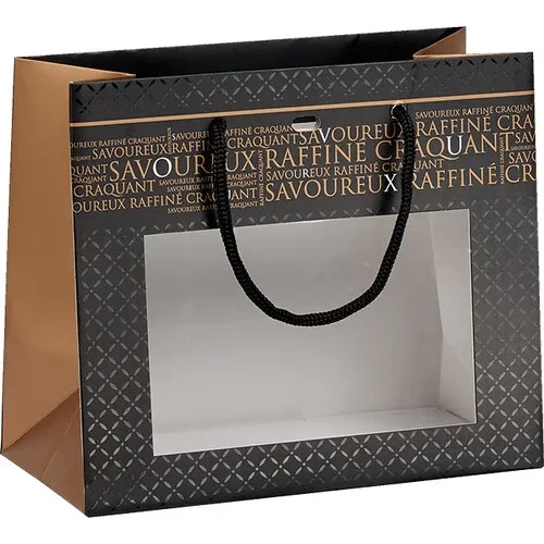 ekskluzywna torebka z okienkiem mała 20x10x17cm SB311XS