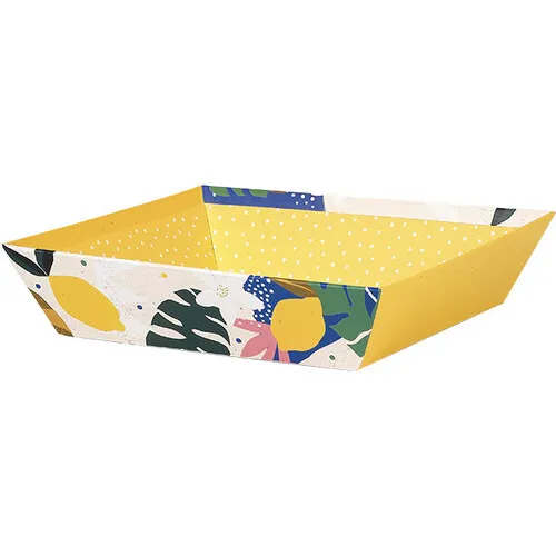kolorowa tacka prezentowa kwadratowa 20x20x5cm PT107CS