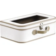 kuferek biały z okienkiem i rączką 33x21x11cm ND150M
