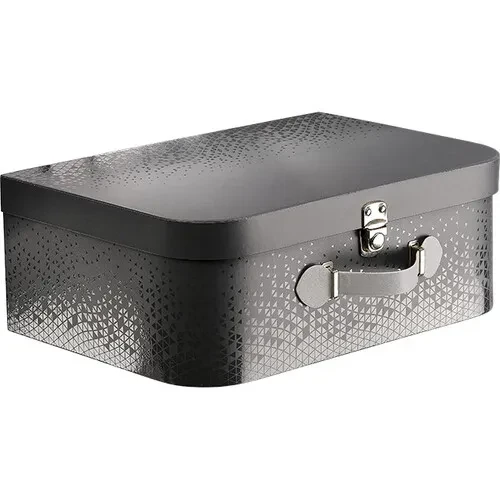 kuferek czarny z uchwytem 35x25x13cm ND140G