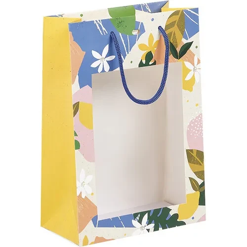 letnia torebka na prezent z okienkiem 20x10x29cm SB611S