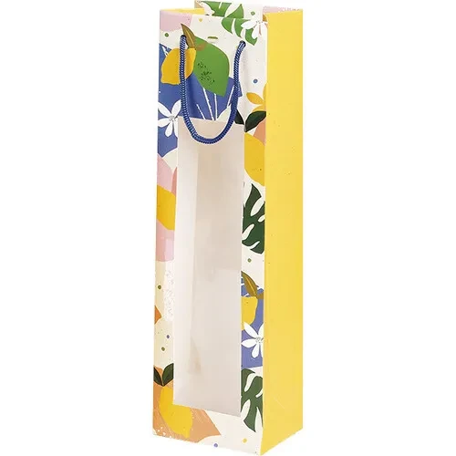 letnia torebka prezentowa na 1 wino 11x9x39cm SB614-1B
