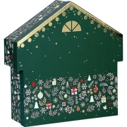duże pudełko świąteczne na prezenty domek 34.6x35.5x10.4cm BF200G