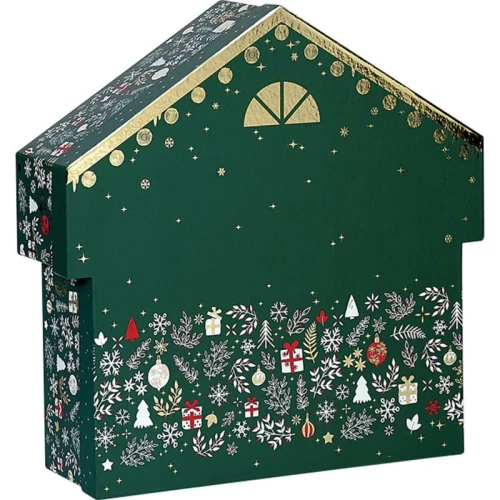 duże pudełko świąteczne na prezenty domek 34.6x35.5x10.4cm BF200G