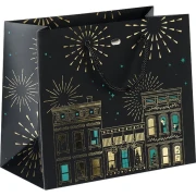 ekskluzywna torebka świąteczna czarna mała 20x10x17cm SB1050XS