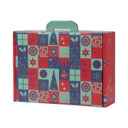 kolorowa walizka świąteczna duża 34.2x25.0x11.5cm CV047M