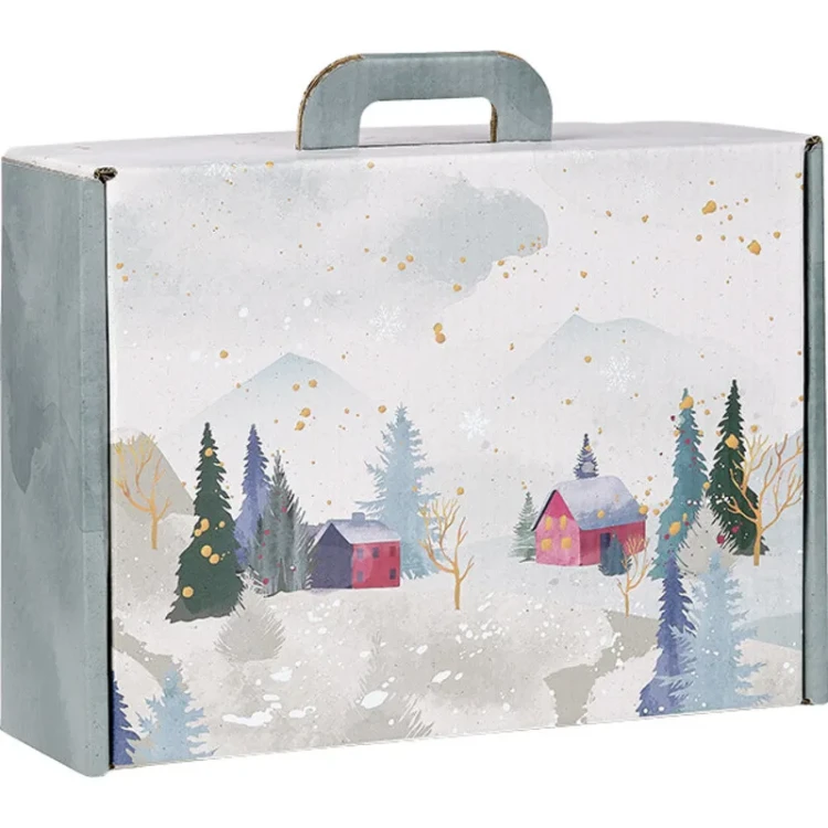 świąteczne pudełko walizka duża 34.2x25x11.5cm CV048M