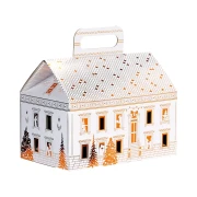świąteczne pudełko na słodycze w kształcie domku 31x19x23 CP320RBF