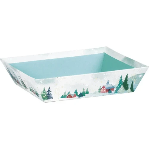świąteczna tacka kartonowa 20x20x5cm BF487CS