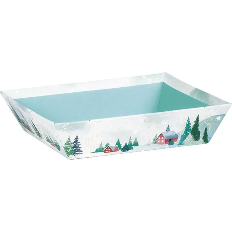 świąteczna tacka kartonowa 20x20x5cm BF487CS