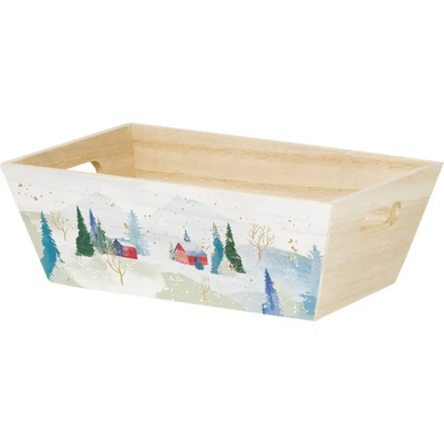 świąteczna tacka drewniana 29x19x10cm B221P