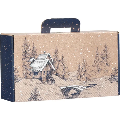 pudełko prezentowe boże narodzenie kraft 33x18.5x9.5cm  CV055P