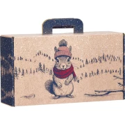 walizka kraftowa boże narodzenie 33x18.5x9.5cm CV057P