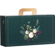zielone pudełko świąteczne walizka 33x18.5x9.5cm CV053P
