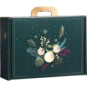 zielone pudełko świąteczne walizka duża 34.2x25x11.5cm CV053M