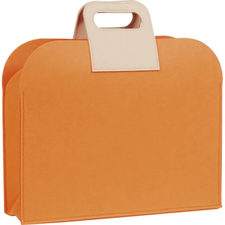 Filcowa torba reklamowa premium, pomarańczowa torba konferencyjna na prezenty 36x10x37 cm