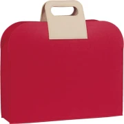 Filcowa torba reklamowa premium, czerwona torba konferencyjna na prezenty 36x10x37 cm