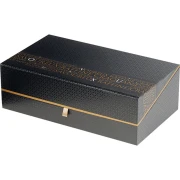 Czarne pudełko prezentowe premium, ekskluzywne opakowanie na prezent 33x18x10 cm