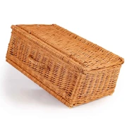 Duża wiklinowa walizka z uchwytem, wymiary 50x32x22 cm, ręcznie pleciona