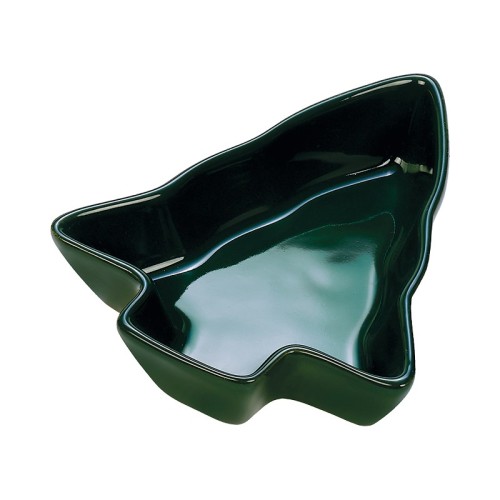 miseczka zielona ceramiczna w kształcie choinki