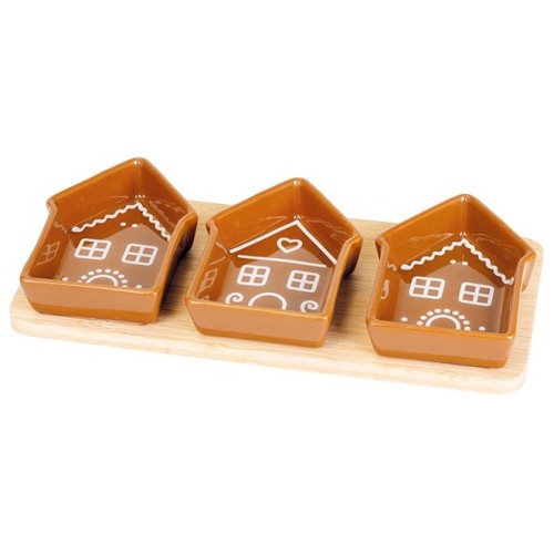 zestaw ceramicznych miseczek świątecznych do serwowania